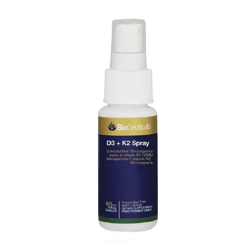 BioCeuticals 维生素D3+K2喷雾剂 50毫升